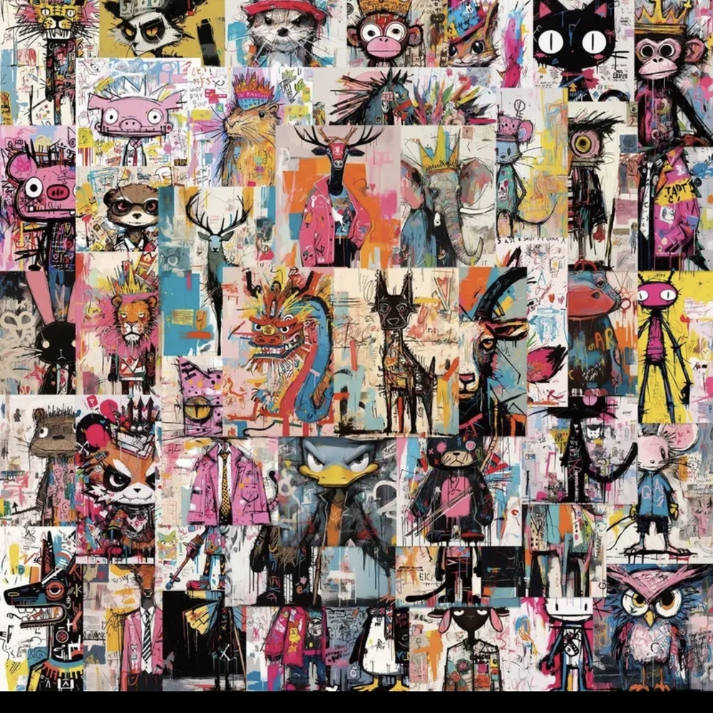 Hot Topic Pink and Blue Cartoon Stickers Whimsical Design 20 Pack